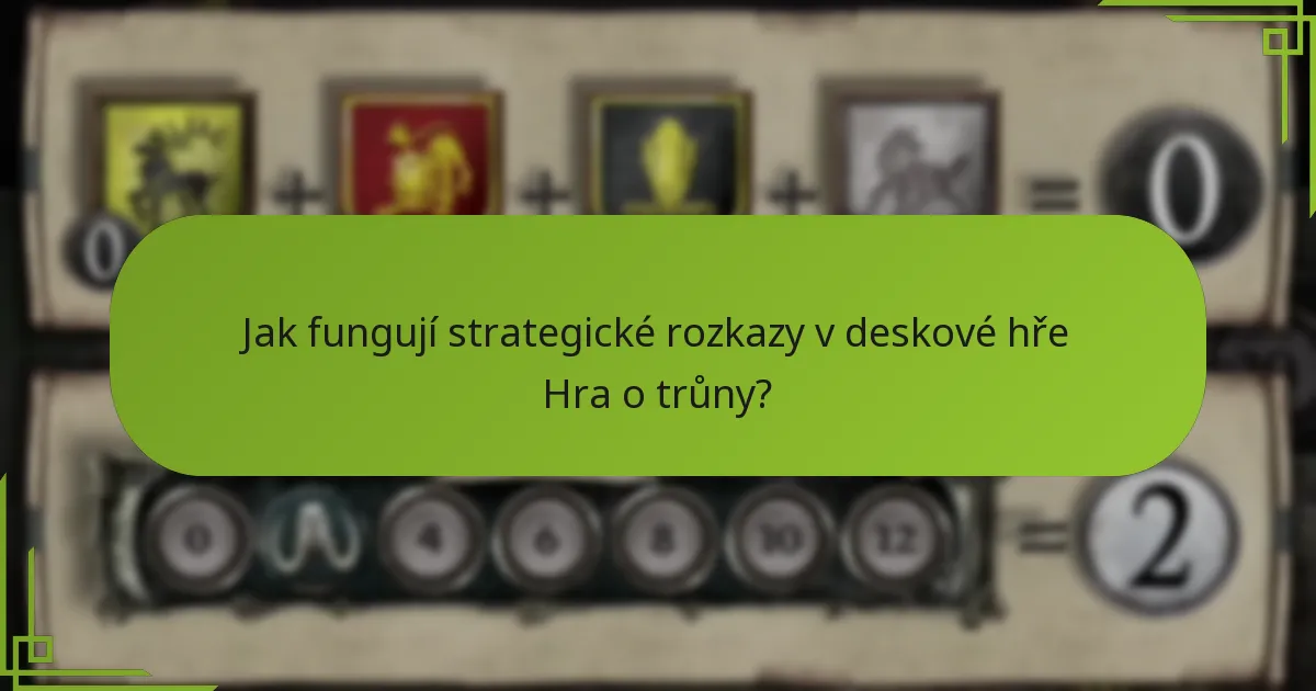 Co jsou pohybové rozkazy a jak se používají?